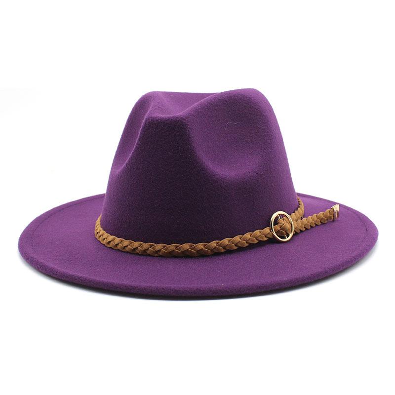 Double Color Black And Red Woolen Felt Hat Party Flat-Brimmed Jazz Top Hat Sample