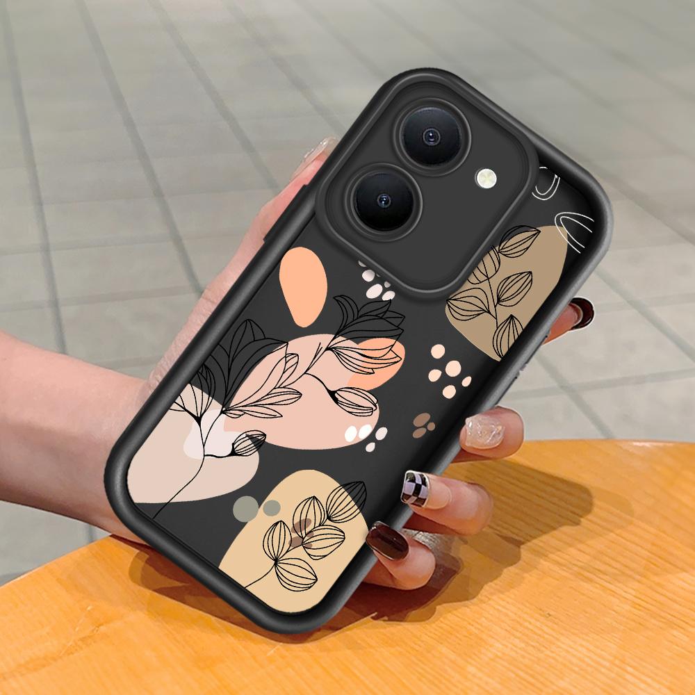 

Мягкий силиконовый квадратный чехол с рисунком лестницы для телефона, полное покрытие, противоударный защитный резиновый чехол для камеры для Vivo Vivo Y33S чёрный