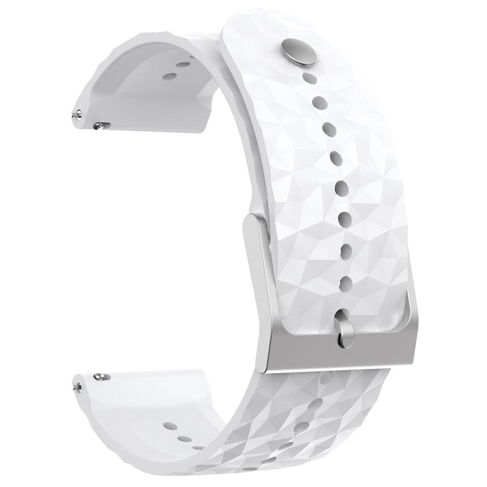 

Silicone Strap For Suunto 9 BARO/7/9/D5 Spartan Wrist HR Baro Smart Watch Replace Band 24mm Outdoor Breathable Sports Bracelet 1Pcs 24mm белый