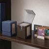 PU Window Collection Box Magnetic Closure Moisture-proof Card Deck Box with Lid Stain-resistant Game Card Organizer