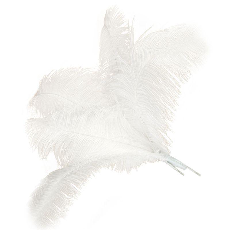 ABWR-80 Pcs Natural Ostrich Feathers Wedding Party Decoration White 45-50Cm