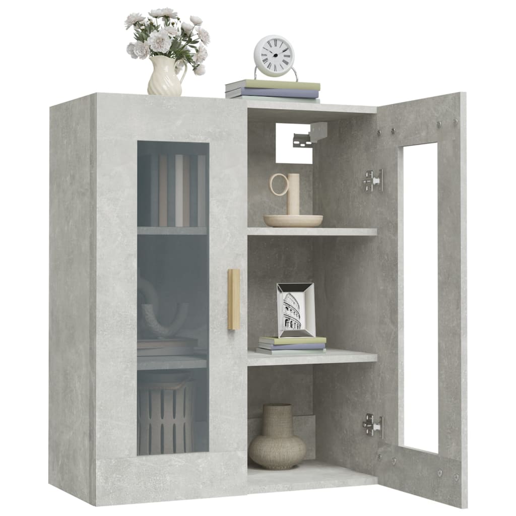 Vidaxl Wall Cabinet, Concrete Grey, 69.5X34X90 Cm