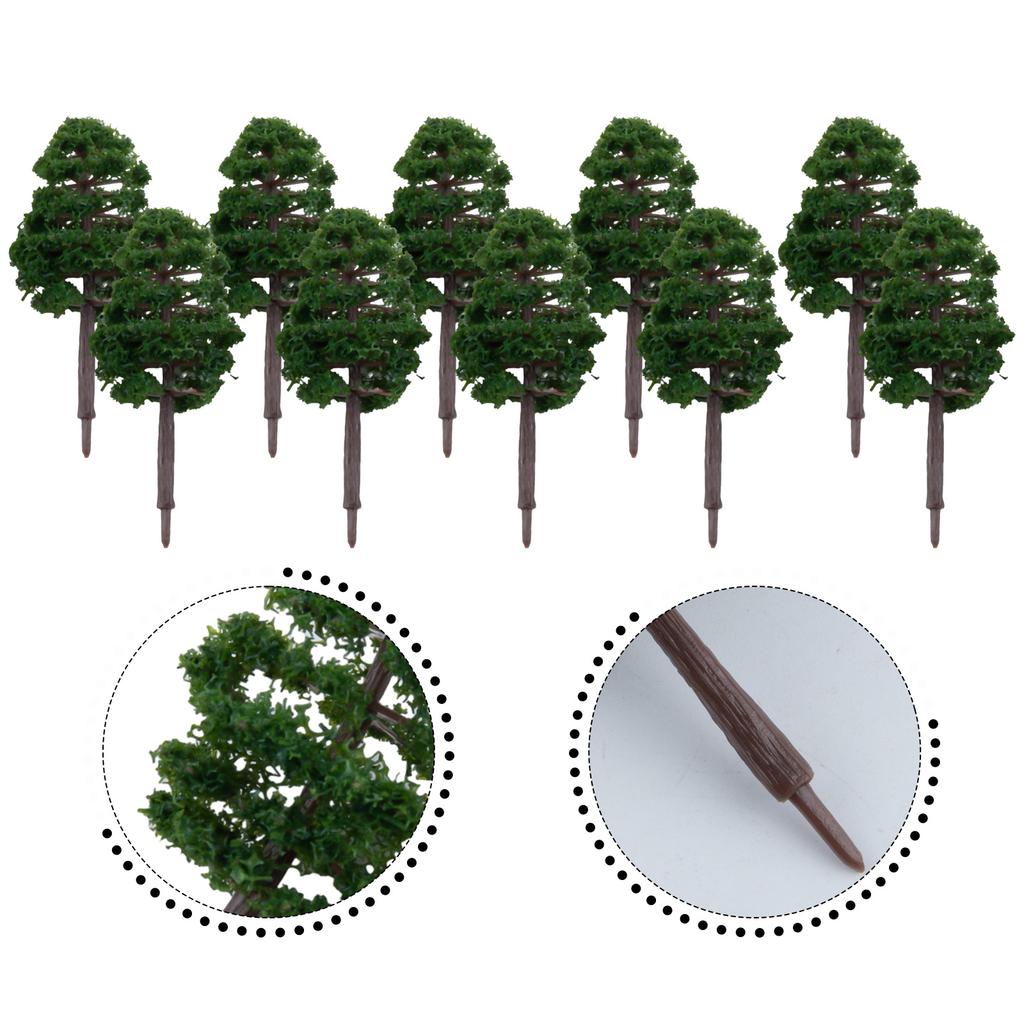Model Green TreesPlastic Model Tree Scenery Railroad Decor Landscape Train Layout DIY Garden Scenery Miniature Toys For Kids