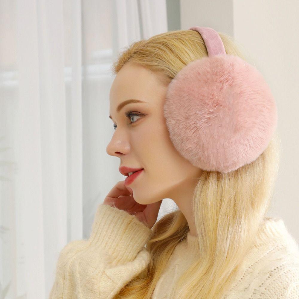 Solid Color Imitation Fur Plush Earmuffs Folding Foldable Ear Cover Comfortable Ear Muffs  Student