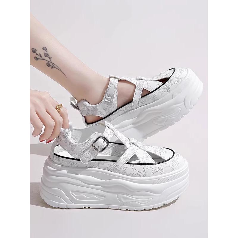 8CM High Quality Women Retro Platform Sandals Summer Open Toe Slippers Sandalias Mujer Ladies Lightweight Open Toe Beach Shoes