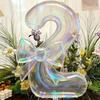0-9 Number Balloon Decorative Birthday Party Balloon Bowknot Balloon Photo Props  Anniversary