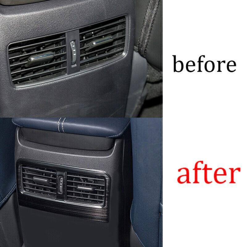 For Mazda CX-30 2020-2023 Black Titanium Rear AC Air Outlet Vent Cover Trim 1pcs