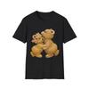 Cute Dancing Cartoon Brown Teddy Bears Cotton T-Shirt Gift Tee