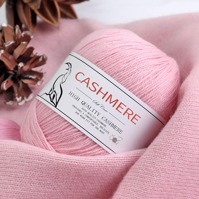 Alashan Cashmere Yarn: 6+6 Goat, Mink Blend, Medium-Thick Hand-Knitting Yarn for Scarves