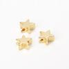 Modular Star Beads, 14K Plated