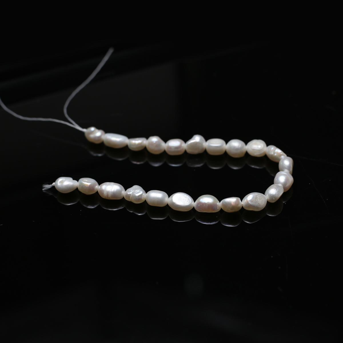 

1 нить, искусственный жемчуг, белые прямые отверстия, двухсторонние легкие бусины для изготовления украшений своими руками, женские аксессуары, подружки невесты, свадебные поделки 18 см 1String-5-6mm/18cm белый