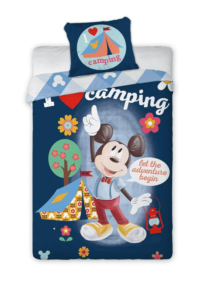 Pościel 140X200 Myszka Miki Mickey Mouse 7668 Na Kempingu I Love Camping Pod Namiotem Poszewka 70X90