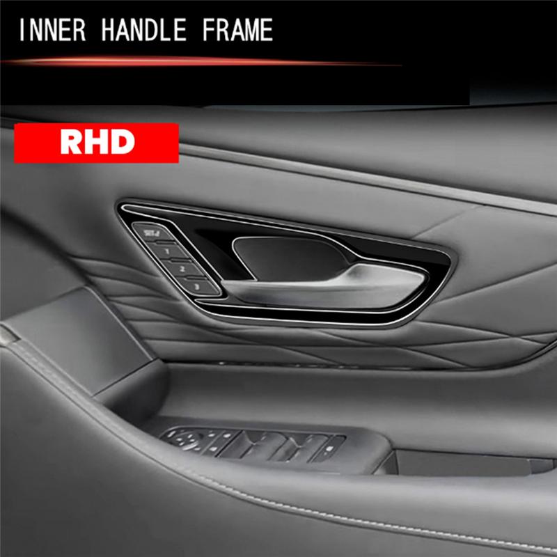 

Car Inner Door Bowl Panel Inside Handle Protector Cover For Toyota Alphard Vellfire 40 Series 2025+ Glossy Black