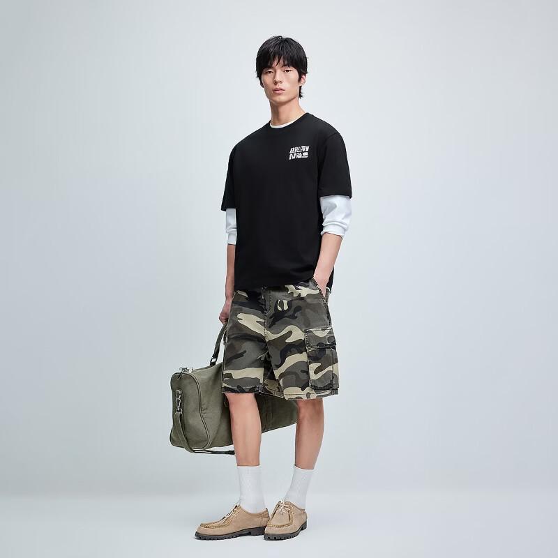 JACK&JONES Men's Cotton Letter Print Loose Fit T-Shirt