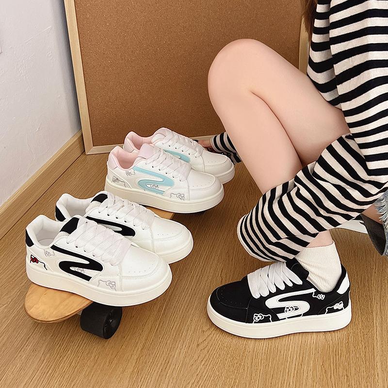 Fashion Small White Shoes Large Size Women Wedge Basket 2025 All-Match Casual Female Sneakers Big Size Sports Leisure Big Size Shoes Wom