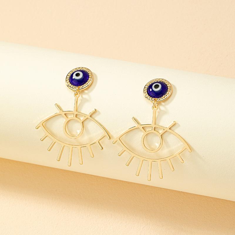 Devil's Eye Earrings: Trendy, Exaggerated Eye Design for Women