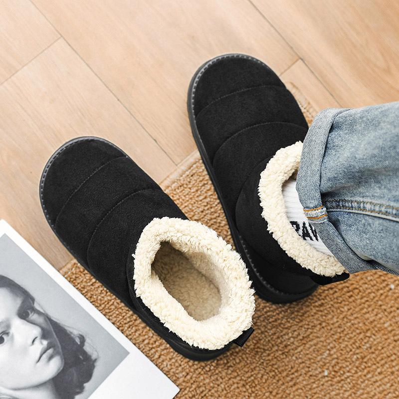 Men's Soft Elastic Winter Warm Cold Padded Snow Boots Thick-soled Non-slip Wear Outdoor Leisure Sports Mountaineering Cotton Boots