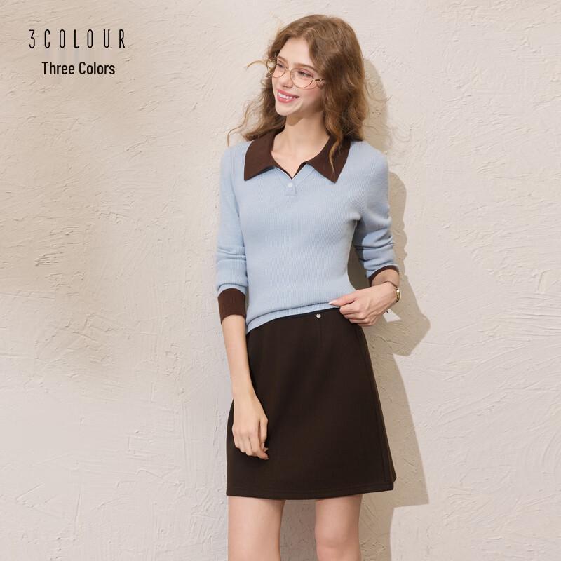 Sancai 2026 Winter High-Waisted A-Line Mini Skirt