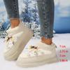 Fashion Bohemian Lace Up String Bead Snow Boots Women Soft Faux Fur Warm Ankle Boots Woman Plus Size Winter Short Snow Cross Lace Up