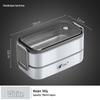 Bento Lunch Box a Doppio Strato in Acciaio Inossidabile, Contenitore Adatto al Microonde per Ufficio e Studenti
