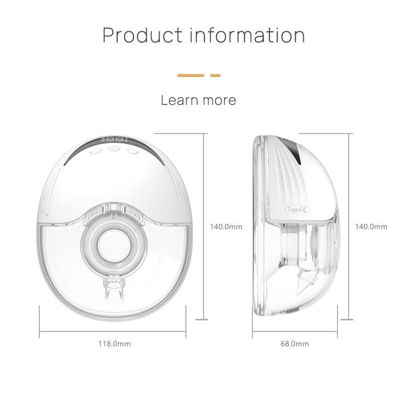Inteligentní nositelná silikonová Humalactor elektrická odsávačka mateřského mléka pro zvětšení Unikátní přenosná hands-free nositelná odsávačka mateřského mléka s LED displejem