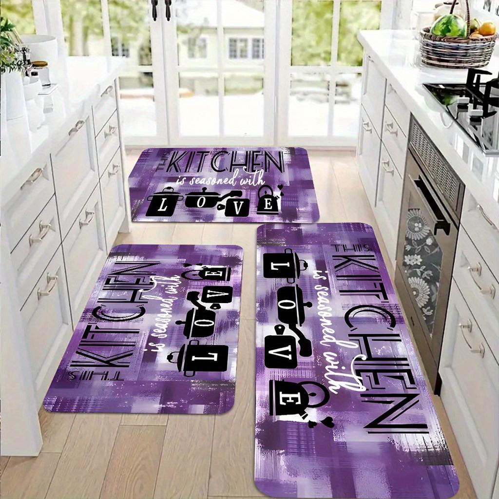 1 tapis de cuisine anti-fatigue, imprimé galets, imperméable, antidérapant, épais, rembourré, tapis de cuisine très résistant et confortable pour la cuisine