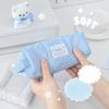 Polka Dot Pen Bag Hand-held Large Capacity Student Pencil Case Zipper Stationery Storage Organizer Students Supplies