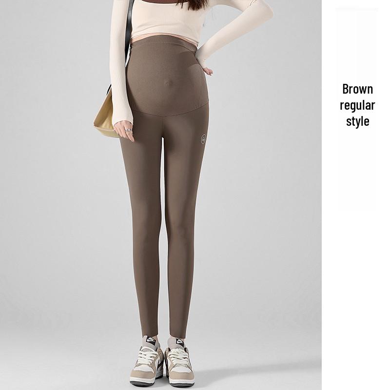 Autumn/Winter 2025 Maternity Velvet-Lined High-Waist Leggings with Tummy Support XXL