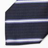 [Kleiderordnung 101] Waschbare Krawatte für Business Casual, Streifen, Punkte, Blau, Marineblau, Schwarz, Rot usw.. (Für Hochzeiten) TIE-016 Marineblau gestreift 3