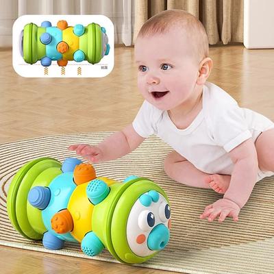 Brinquedo Rolo para Bebê Engatinhar Atividade Infantil Rolo para Tummy Time Brinquedos Sensoriais de Desenvolvimento Educacional Montessori para Crianças
