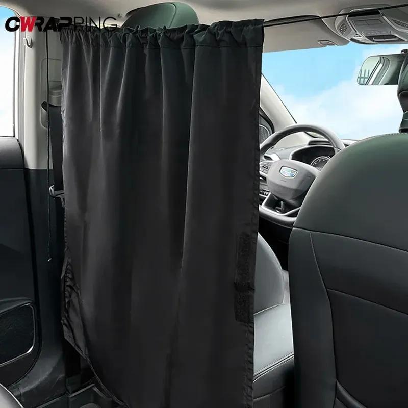 2Pcs Car Isolation Curtain Detachable Simple Curtain Sealed Privacy Curtain Blackout Fit for Business Vehicle RV Car Accessories