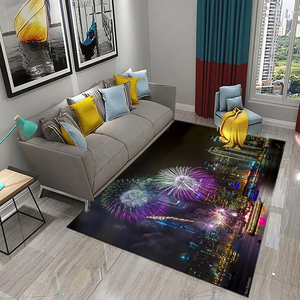 3D Beautiful Art Floor Mat - Creative Holiday Design Area Rug - Indoor Home Decor Living Room Bedroom Kitchen Rug