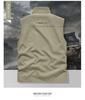 Herren-Outdoor-Weste mit Stehkragen und mehreren Taschen - Ärmellose Jacke für Frühling/Sommer zum Angeln & Fotografieren