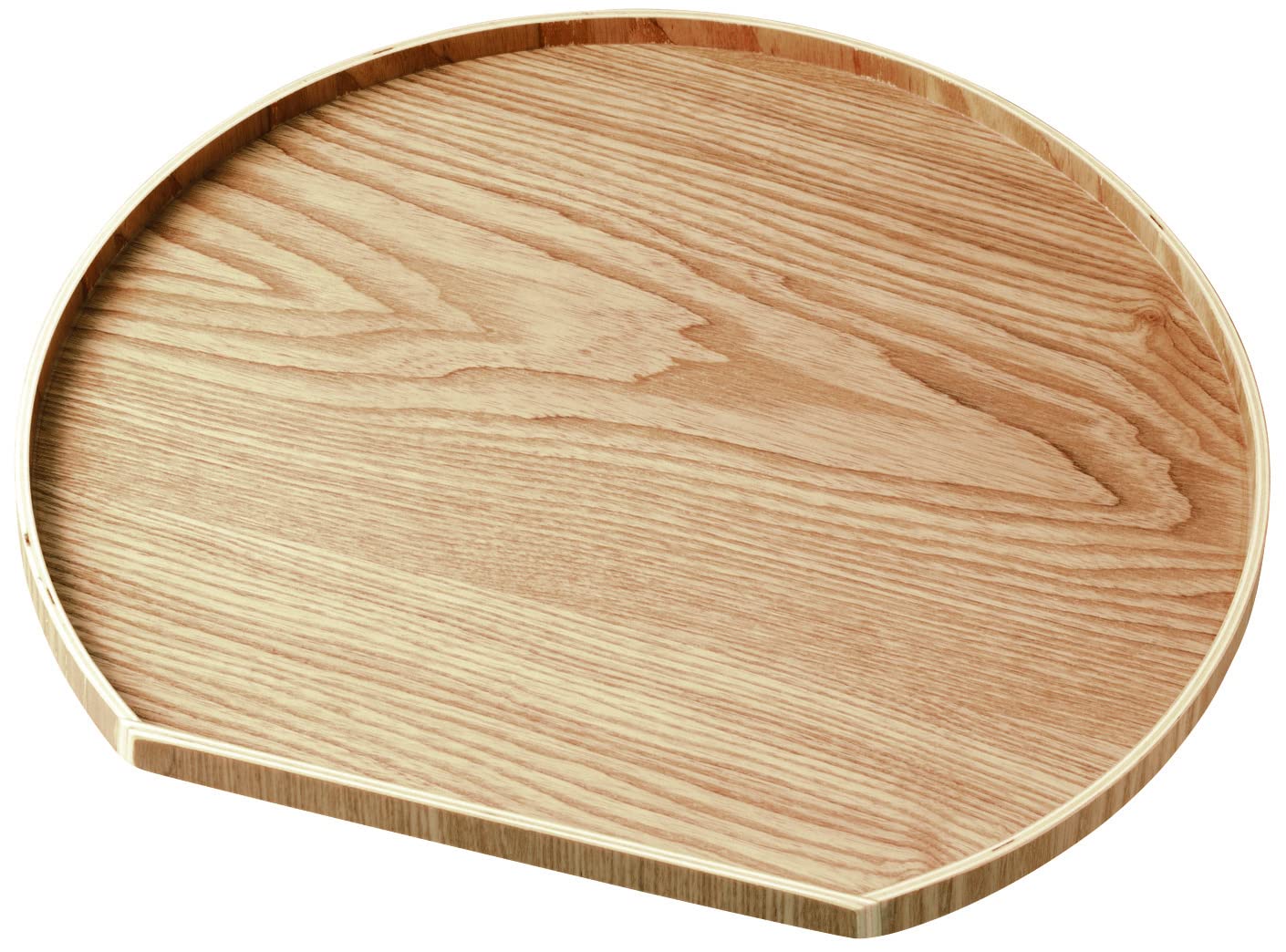 

Yamaya Lacquerware Half-Moon Tray, Natural Wood, 36cm, Available in 3 Colors, Made in Japan, Plain Wood