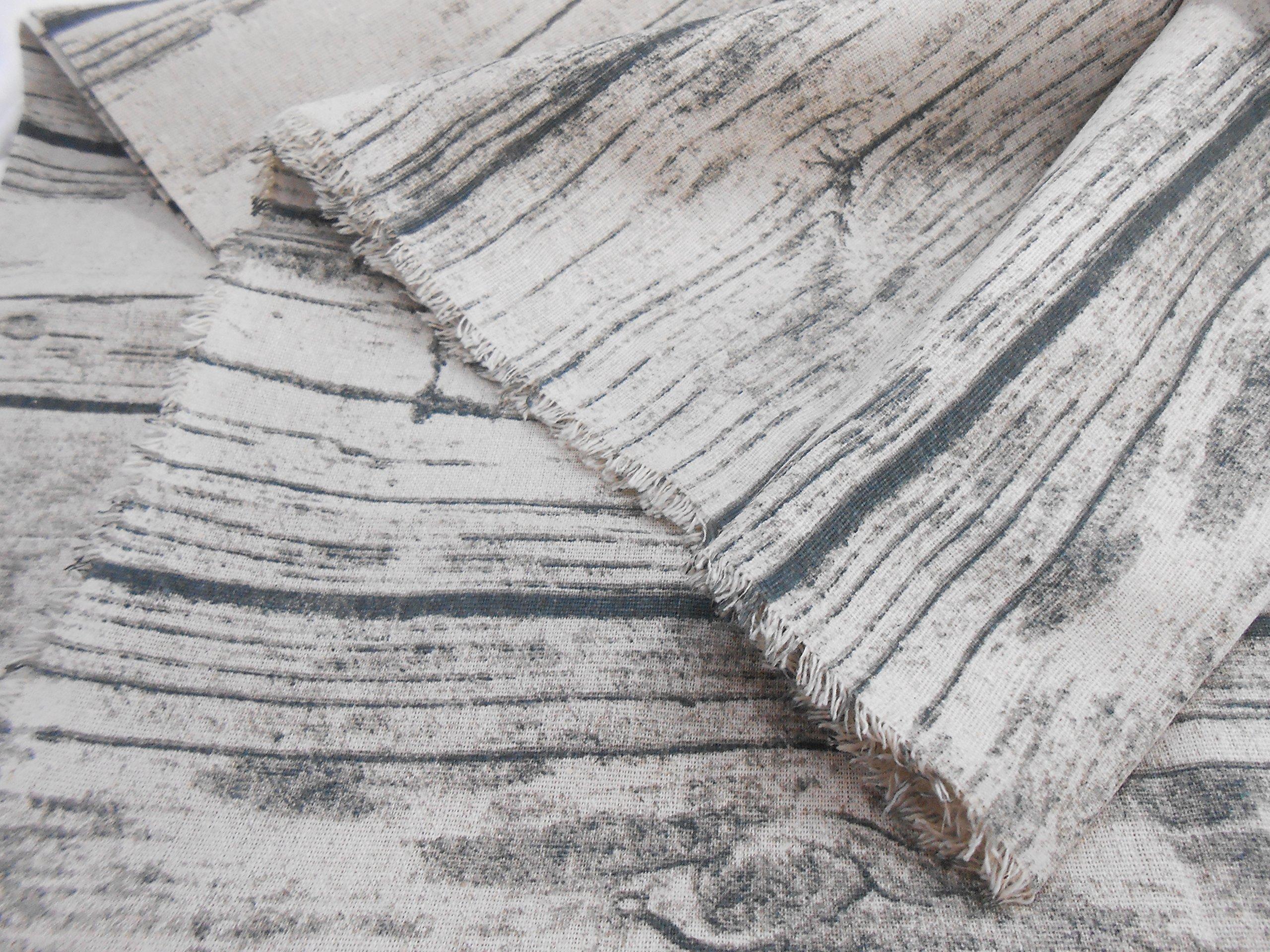 

Кит Серый Под дерево Хлопково-льняной Универсальный Настраиваемый Широкий x 200см Коробка, (Античный стиль) Ткань, Скатерть, Занавеска, Подушка, Ручная работа, (150см