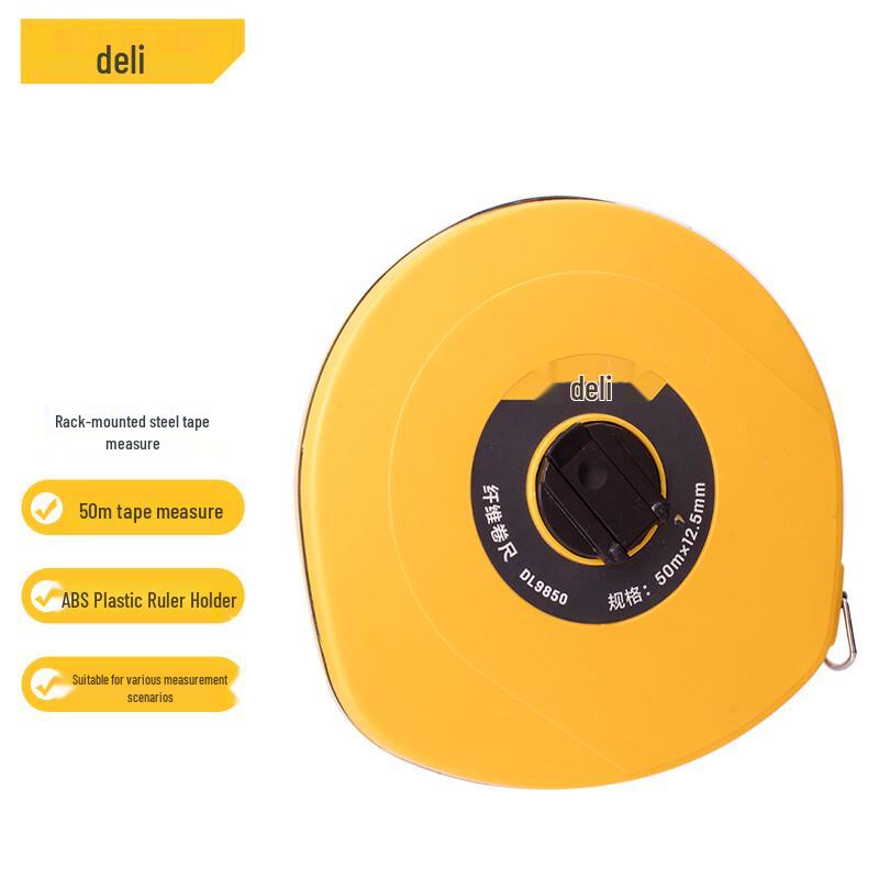 Deli 50m Fiber Tape Measure