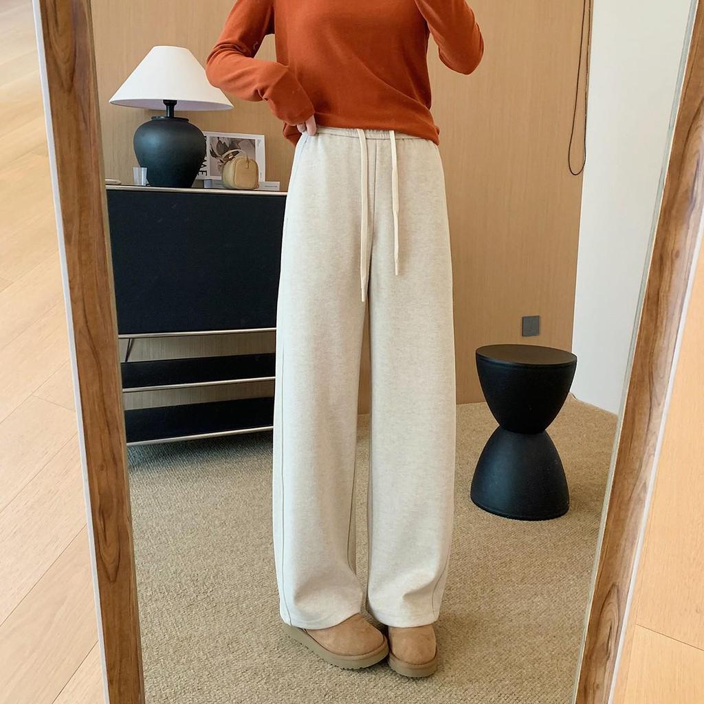DIY Acetic Acid Camel Hair Cocoon Pants: 550g Thickened Slimming Narrow & Wide-Legged Sweatpants.