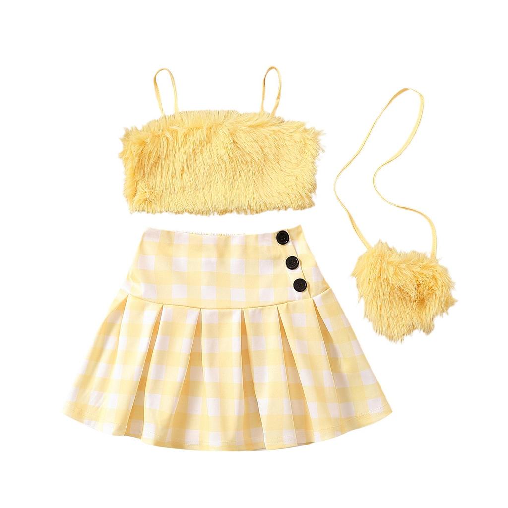Conjunto Verão Meninas - Blusa E Shorts Xadrez | Roupa Bebê Confortável