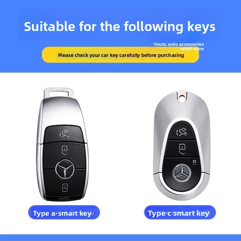 TXF4 For Mercedes Benz A C E S G Class GLC CLA GLB 200 2024 CLE W205 W213 W222 X167 W177 Car Smart Key Cover Case Fob Shell Keychain