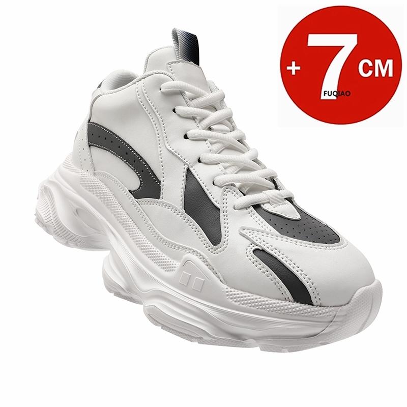 New 7CM Height Increasing Shoes Men Women Hidden Elevator Insoles Comfortable Cushioning Casual Sports Walking Sneakers