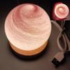 With Wooden Stand 3D Planet Glass Lamp USB Plug in Crystal Ball  Children Birthday Gift