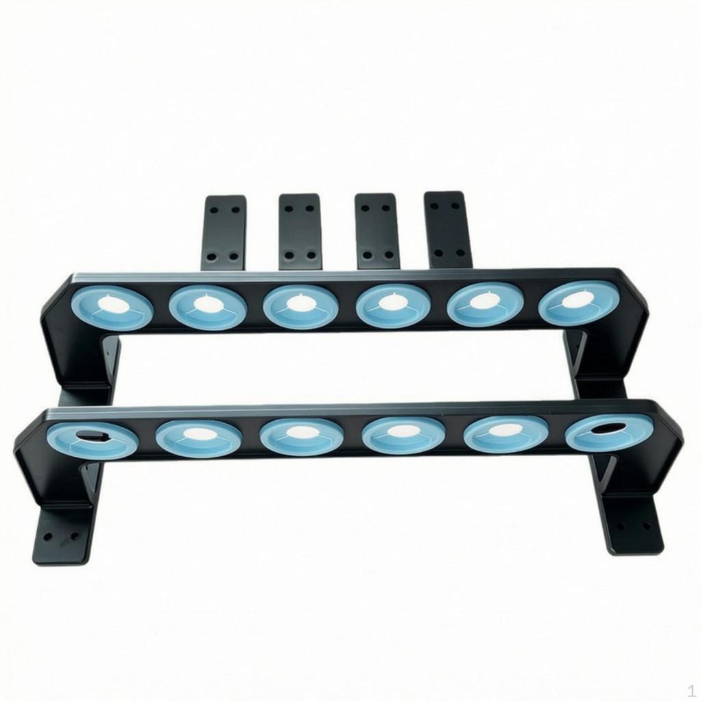 Fishing Rod Rack WallMounted Holder Horizontal for Anglers, Fishermen, Garage, Workshop