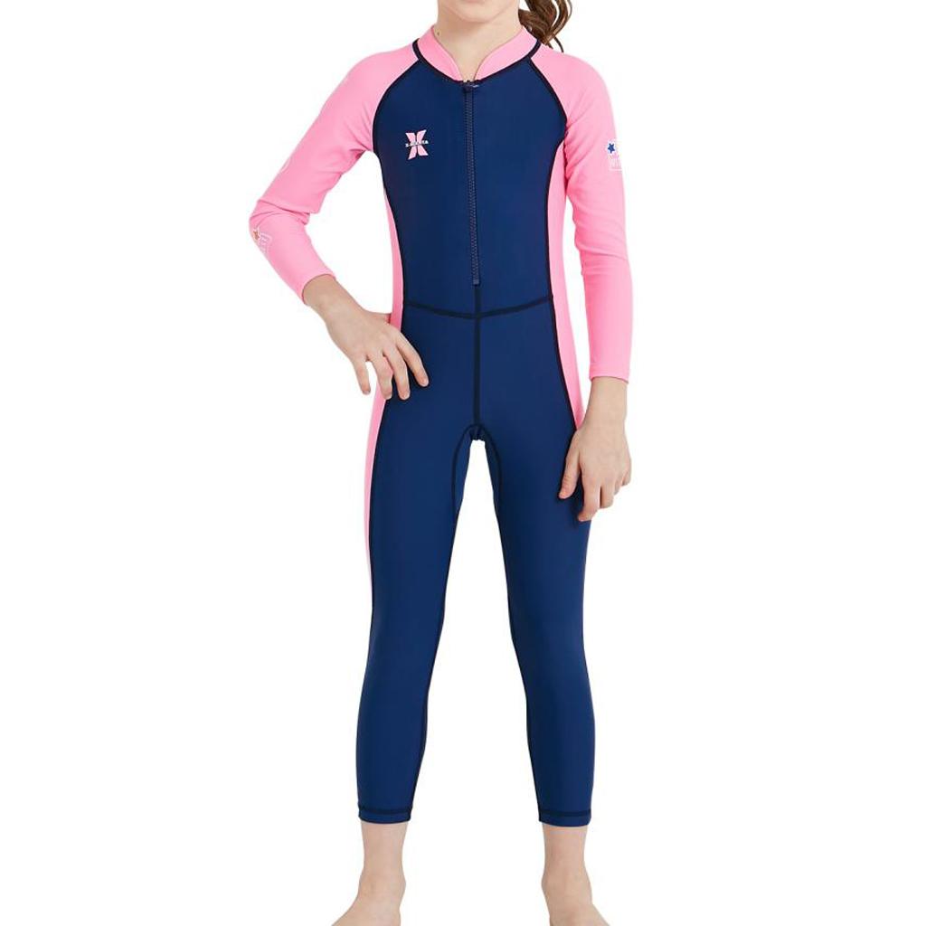 MagiDeal Quick Dry Kid Long Sleeve Swimsuit Swim Rash Guard Fitness Sunsuits XL