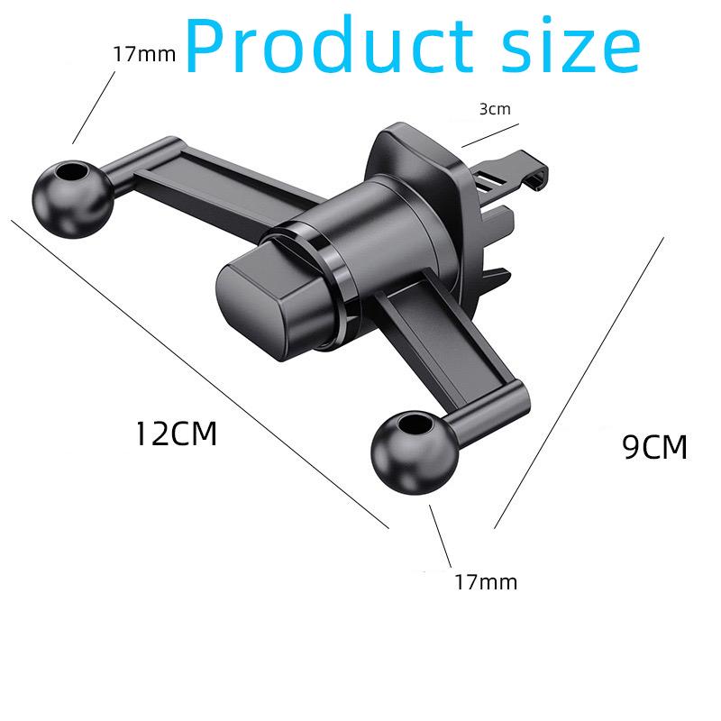 17mm Dual Ball Head Base for Car Mobile Phone Stand Air Outlets Clip Mount Universal Car Air Vent Cellphone Bracket Accessories