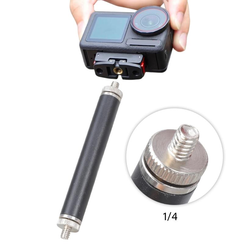 1/4" Male to Male Iron Extension Rod for Camera Mounts Tripods Adapters Light Stands Photography Gear Threaded Connectors Accessories