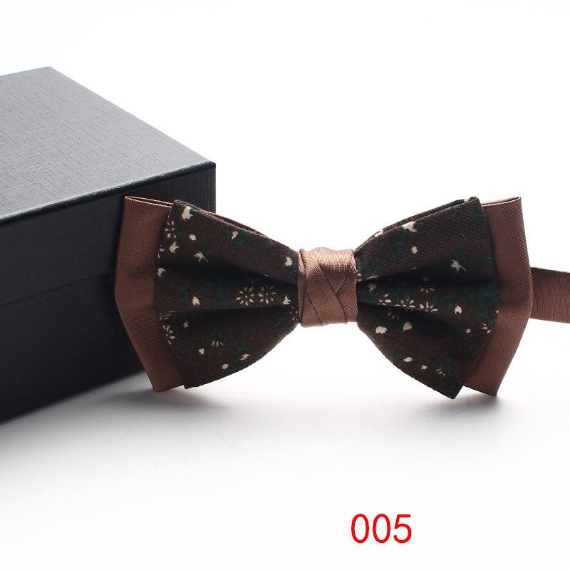 Shuangpin Men'S Bow Tie Business Trend Color Weaving Jacquard Suit Accessories Retro Bow Tie