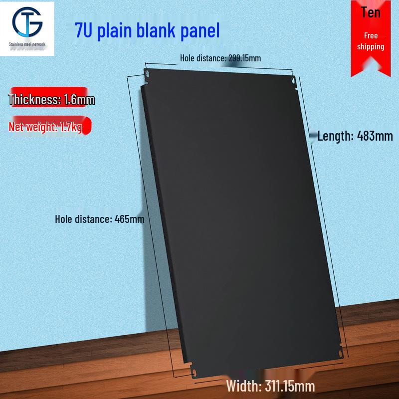 19-inch Black Rack Mount Blank Panel with White Back - Available In 1U, 2U, 3U, 4U, and 6U Sizes.