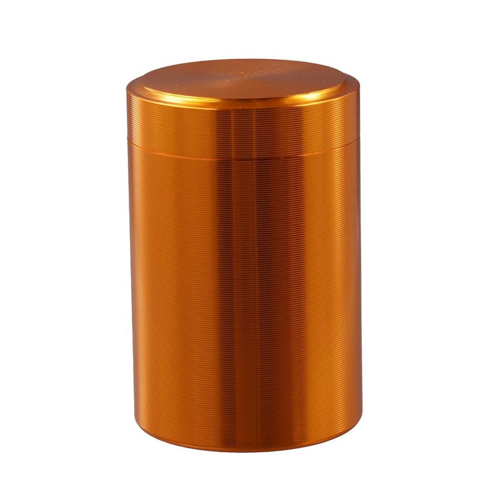 

Metal Aluminum Storage Jar Portable Functional Aluminum Tea Can Airtight Smell Proof Mini Titanium Alloy Tank Pill Box золотой