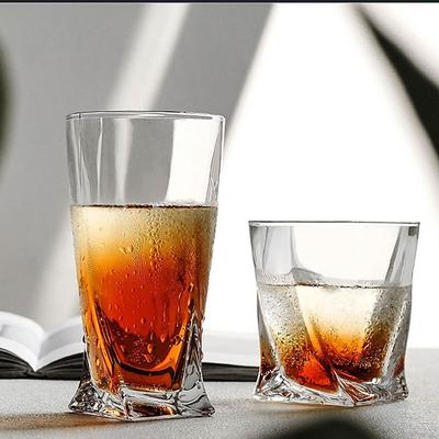 300ml/350ml Bar Luxury Whiskey Glass Creative Cocktail Glass Unique Design Wine Glass Transparent Beverage Cup Gift for Birthday