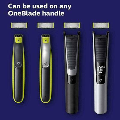 2Pcs Blade Replacement for Philips One Blade QP220/50 Electric Shaver Stainless Steel Men Razor Beard Trimmer Blade Head Husband Father Gift